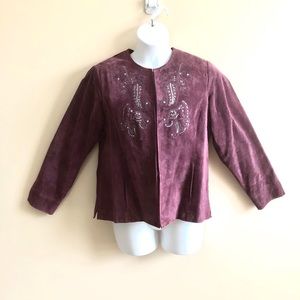 Size Large-mauve Suede jacket